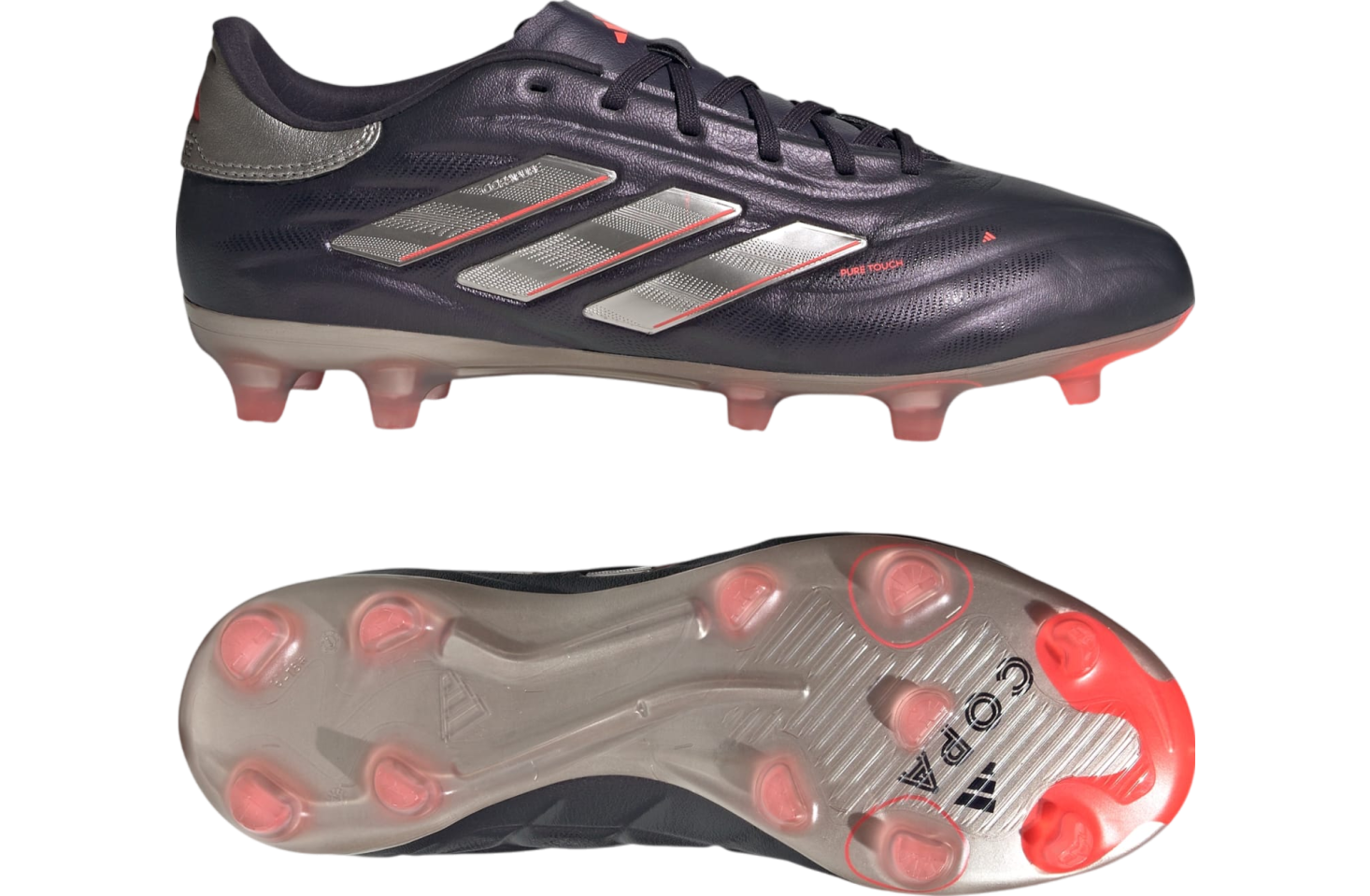 Adidas Copa Pure 2 Pro FG Aurora Black / Platinum Metallic