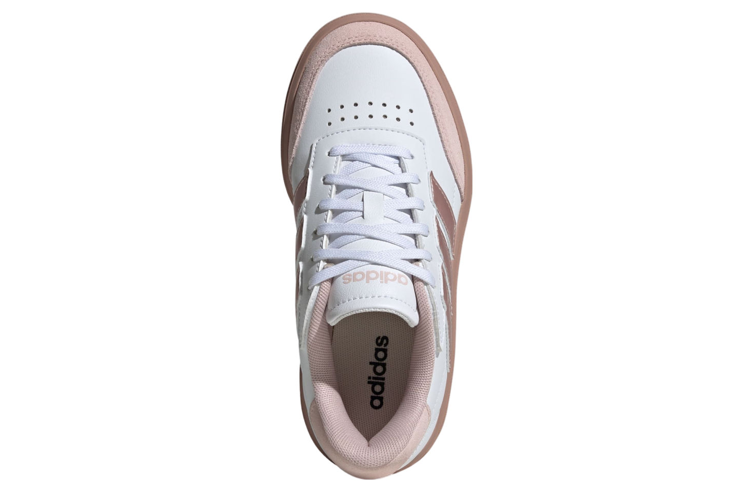 Adidas Courtblock GS Cloud White / Sandy Pink Met.