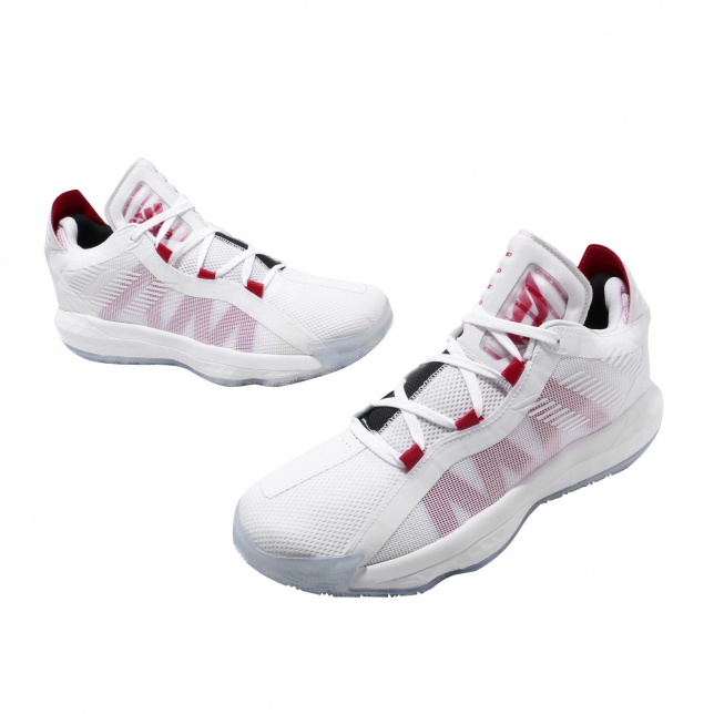 adidas Dame 6 Cloud White Scarlet