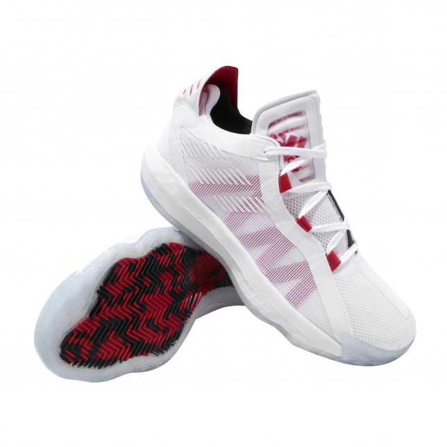 adidas Dame 6 Cloud White Scarlet