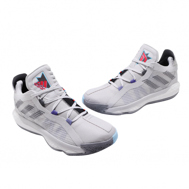 adidas Dame 6 GCA Grey One Grey Three Bright Cyan