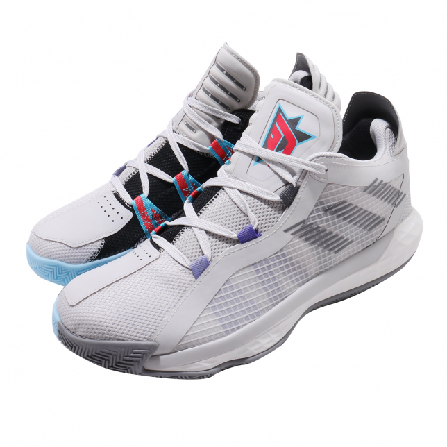 adidas Dame 6 GCA Grey One Grey Three Bright Cyan