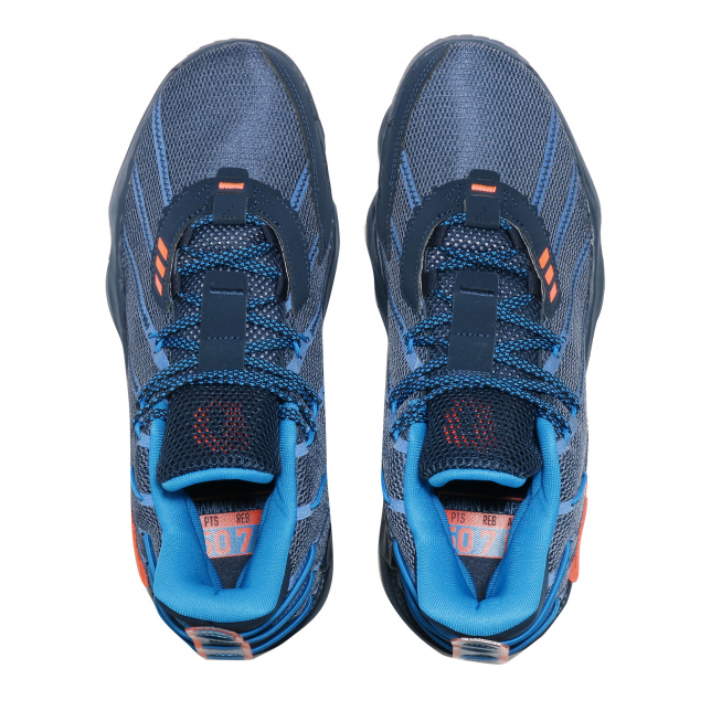 adidas Dame 7 GCA Team Navy Bright Blue Team Solar Orange FZ1103 ...