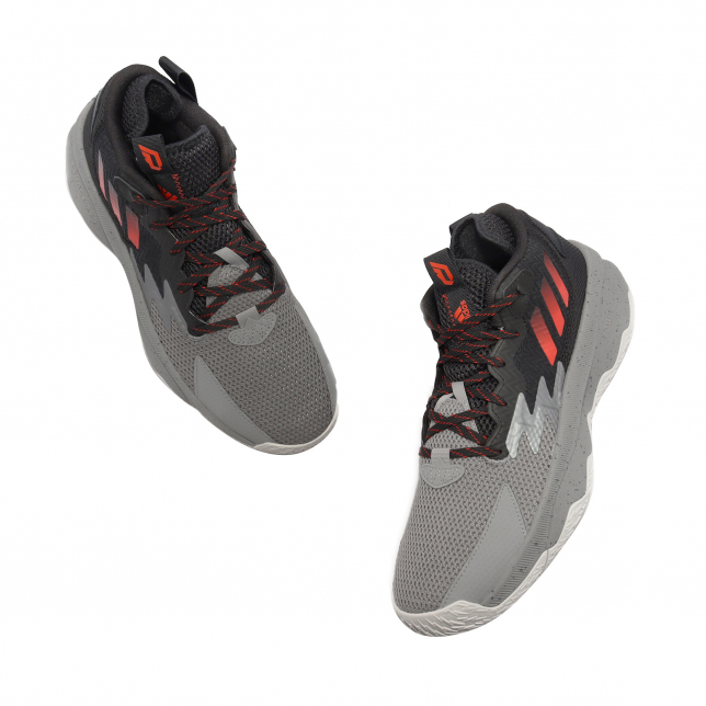 adidas Dame 8 Grey Three Red