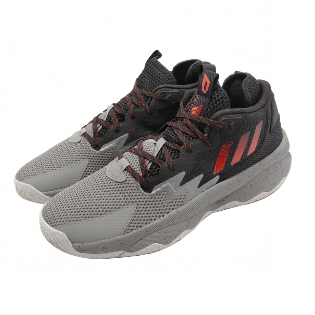 adidas Dame 8 Grey Three Red