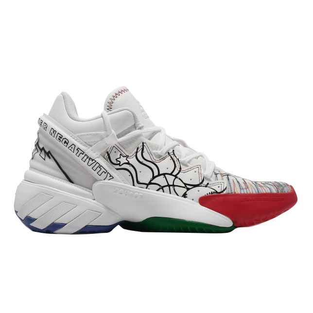 adidas DON Issue 2 GS Cloud White Red Blue - Apr 2021 - G57969