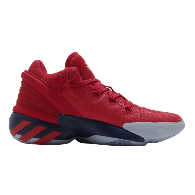 adidas DON Issue 2 Scarlet Team Navy Gold Metallic - Feb 2021 - FZ1448