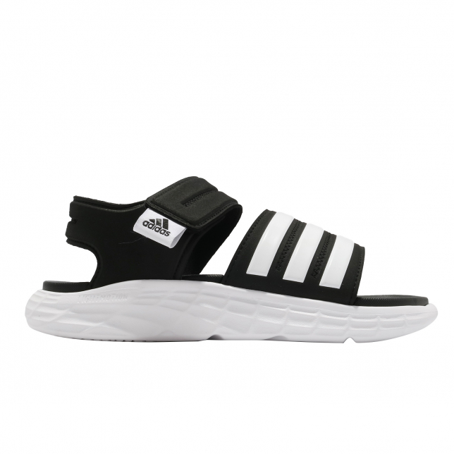 adidas Duramo SL Sandal Black White FY8134 - KicksOnFire.com