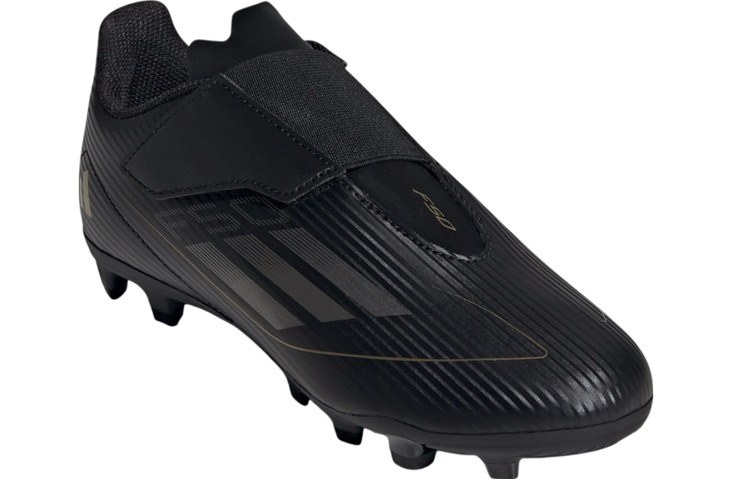 Adidas F50 Club Hook-And-Loop Multi-Ground GS Core Black / Iron Metallic