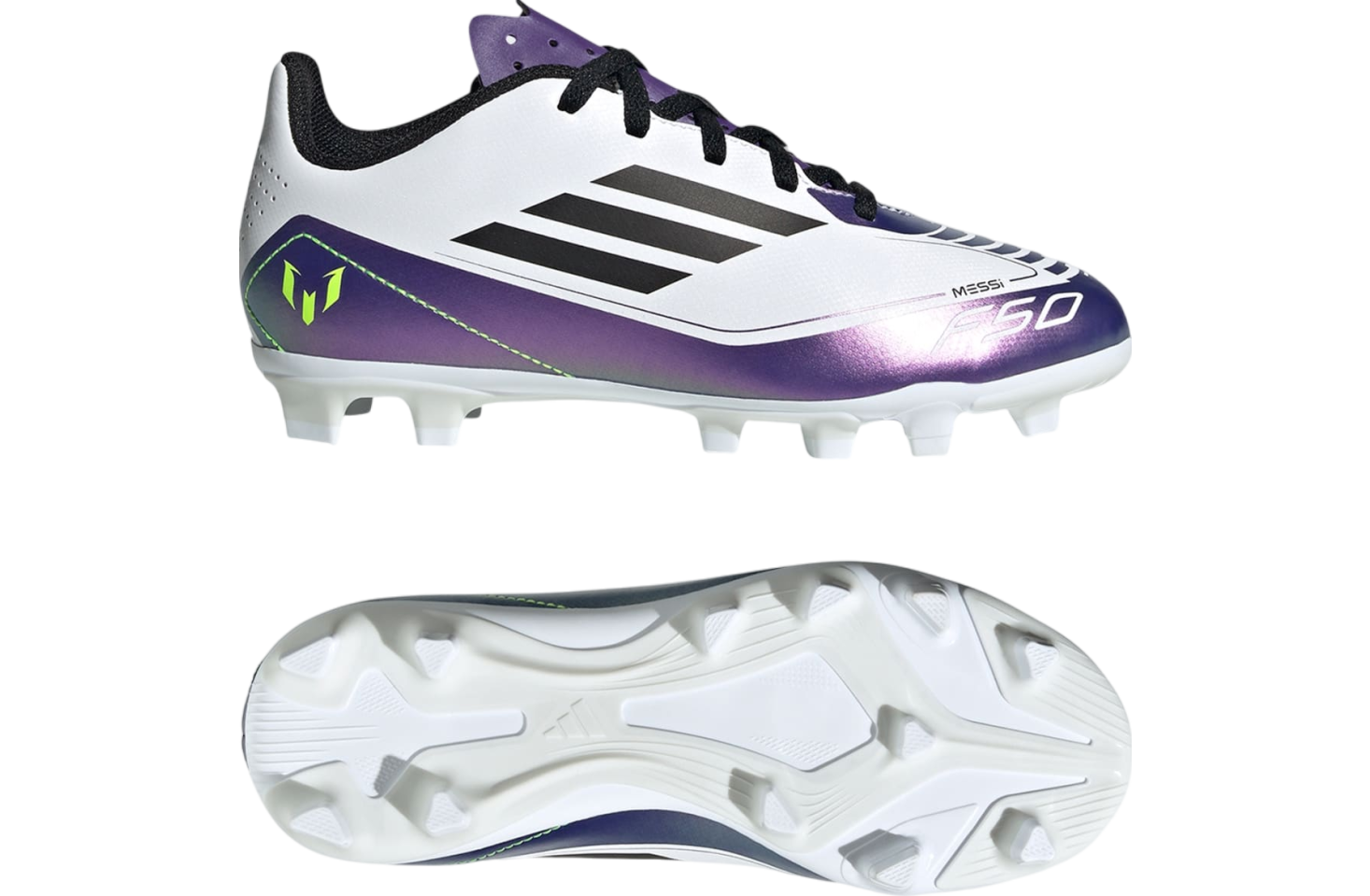 Adidas F50 Club Messi Multi-Ground GS Cloud White / Core Black