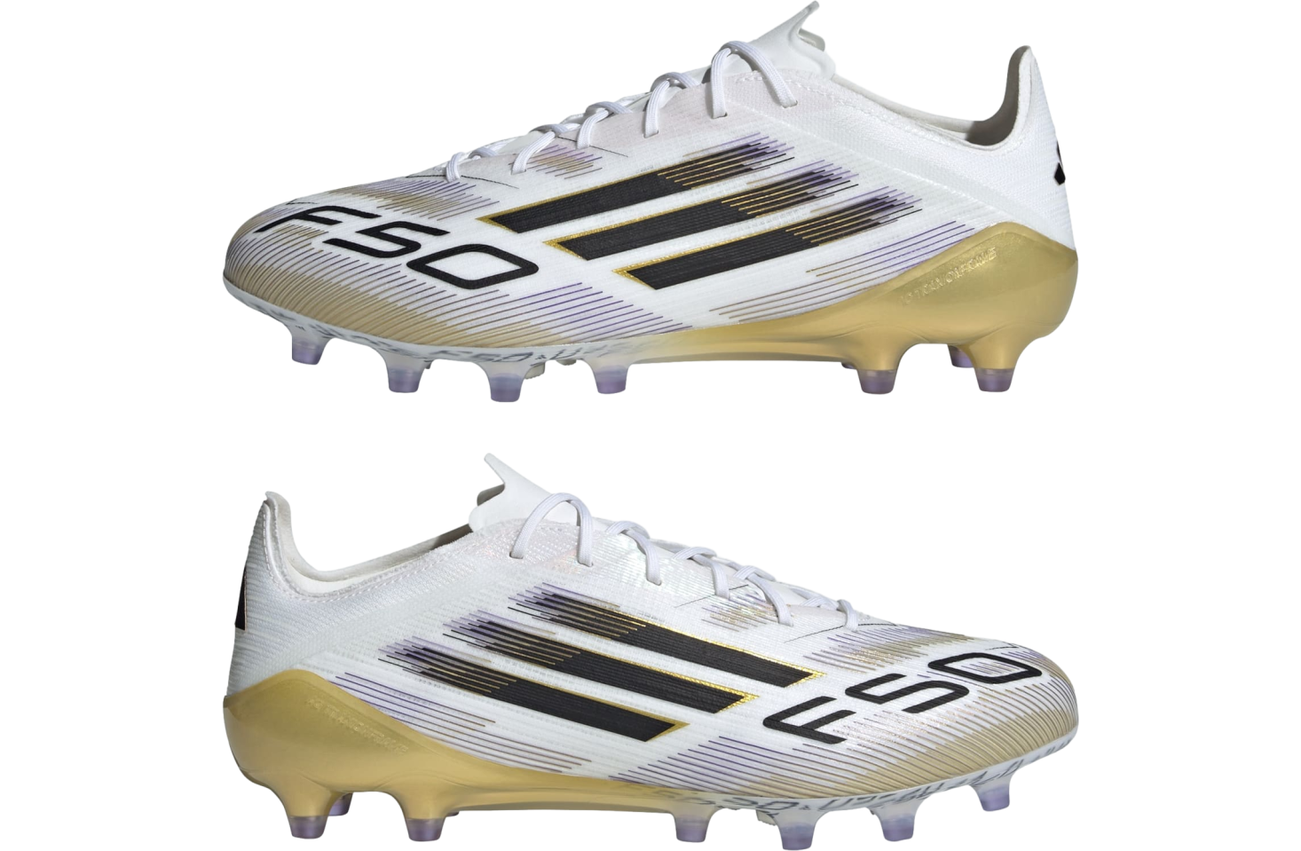 Adidas F50 Elite Ag Cloud White / Core Black / Gold Metallic