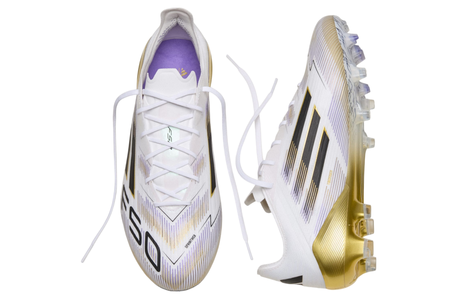 Adidas F50 Elite FG Cloud White / Core Black / Gold Metallic