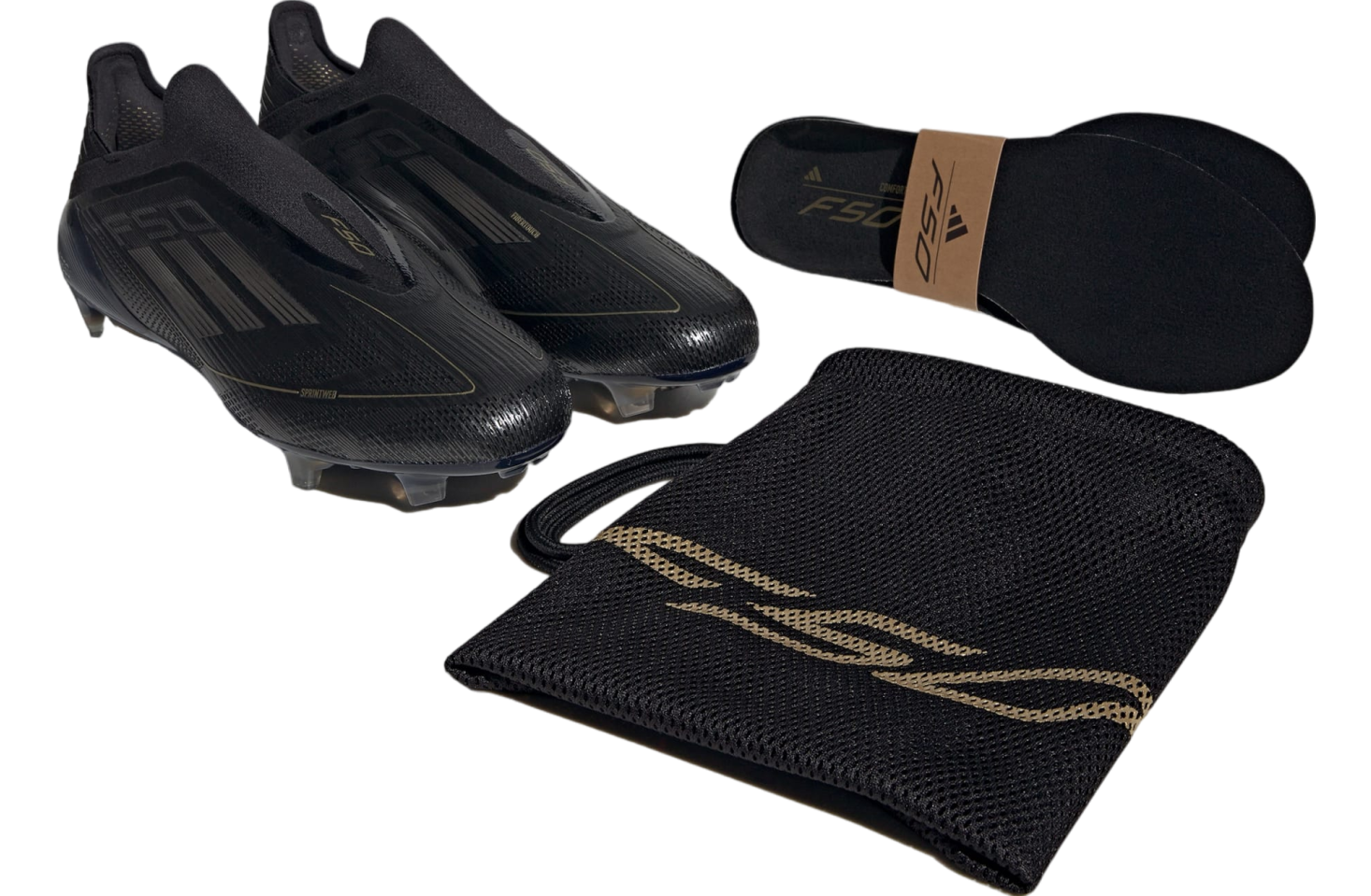 Adidas F50 Elite Laceless FG WMNS Core Black / Iron Metallic