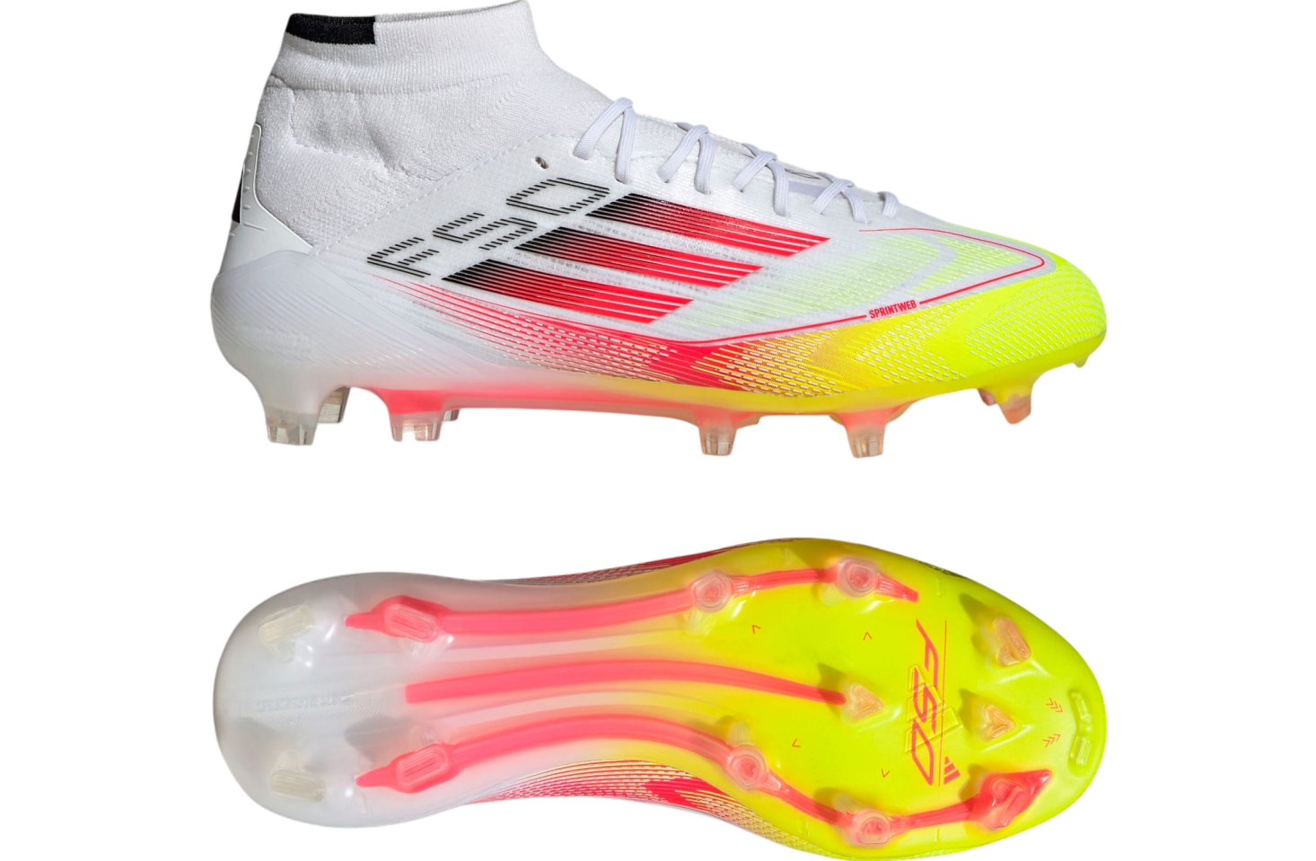 Adidas F50 Elite Mid Fg Wmns Cloud White / Lucid Red