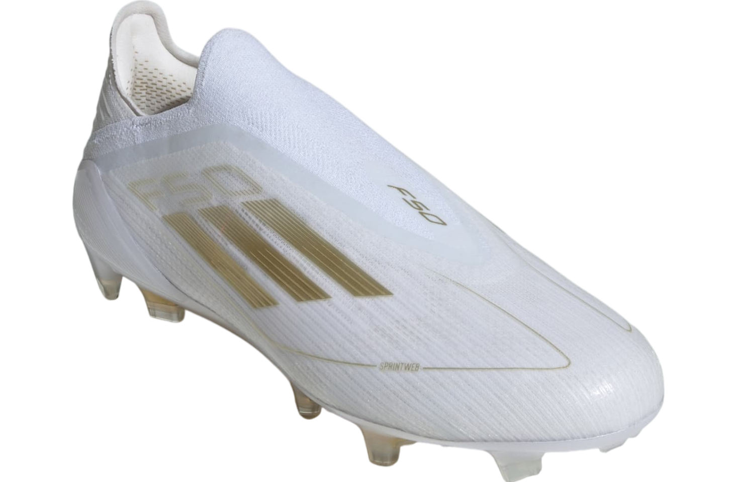 Adidas F50 Laceless Elite FG WMNS Cloud White / Gold Metallic