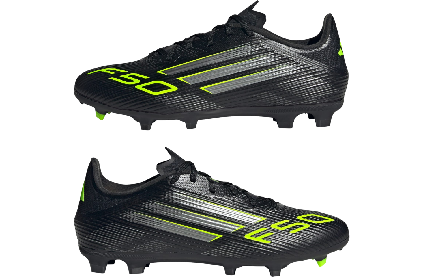 Adidas F50 League Fg/mg Core Black / Iron Metallic / Lucid Lemon