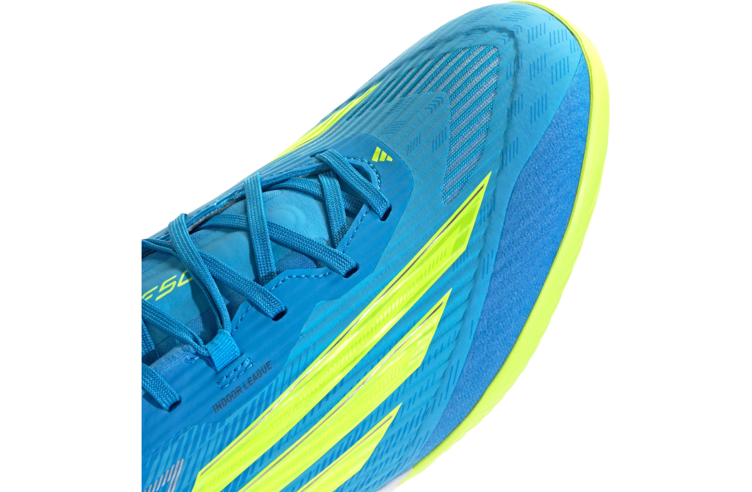 Adidas F50 League Indoor Soccer Lucid Ray Blue / Team Solar Yellow 2