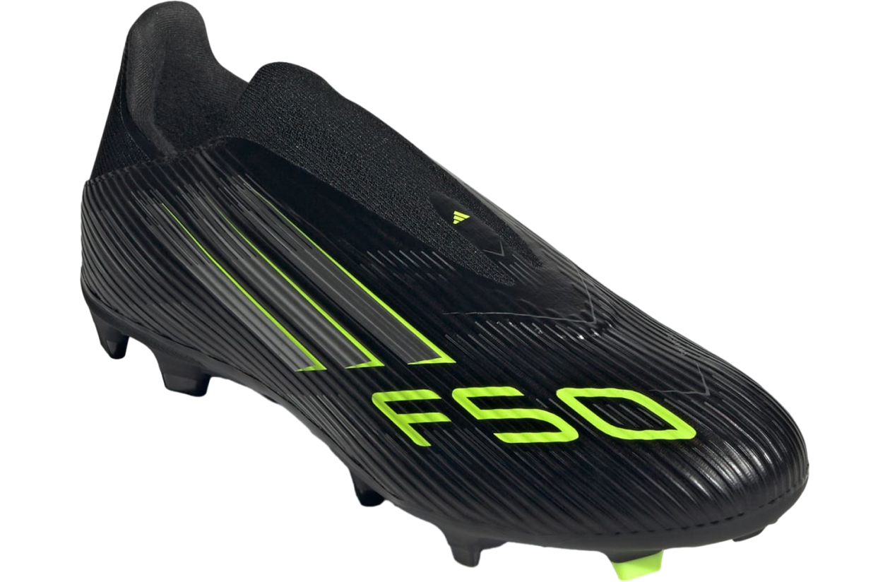 Adidas F50 League Laceless Fg/mg Core Black / Iron Metallic / Lucid Lemon