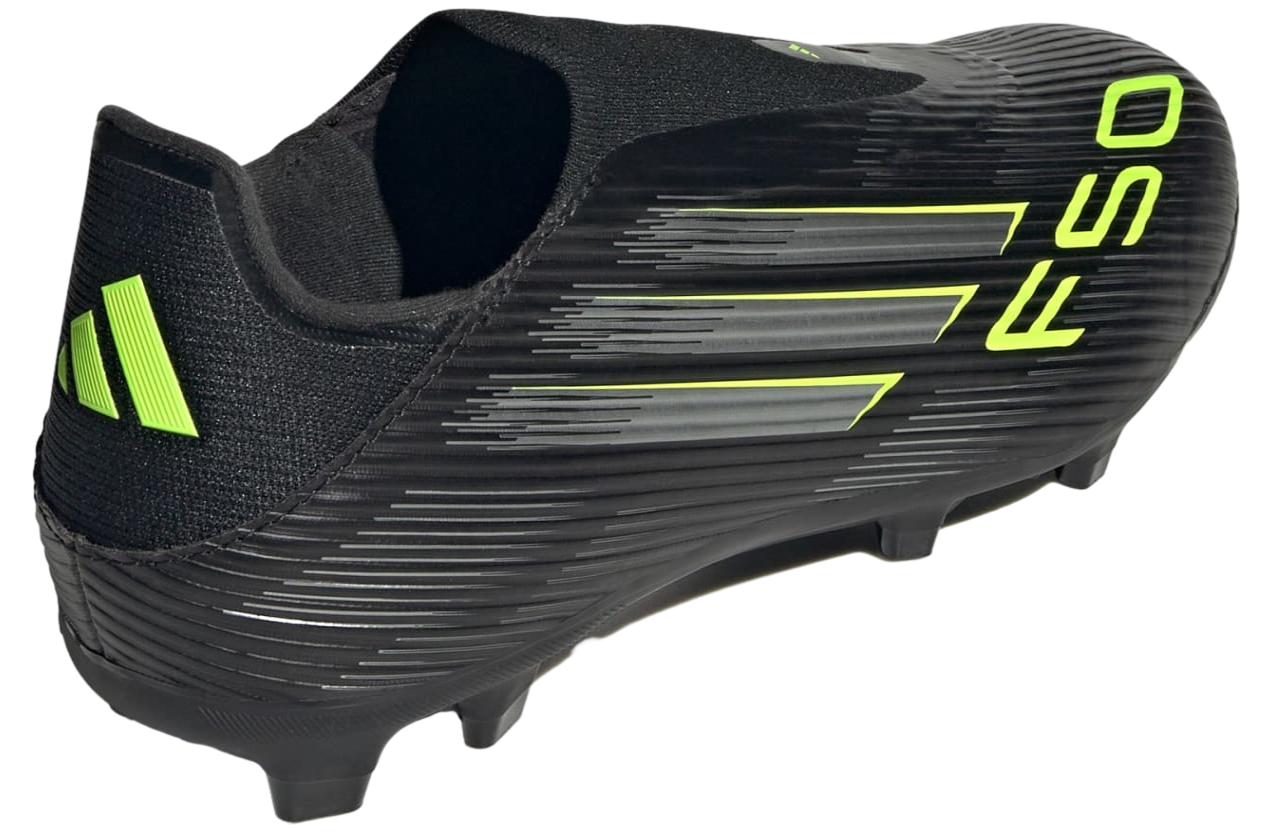Adidas F50 League Laceless Fg/mg Core Black / Iron Metallic / Lucid Lemon