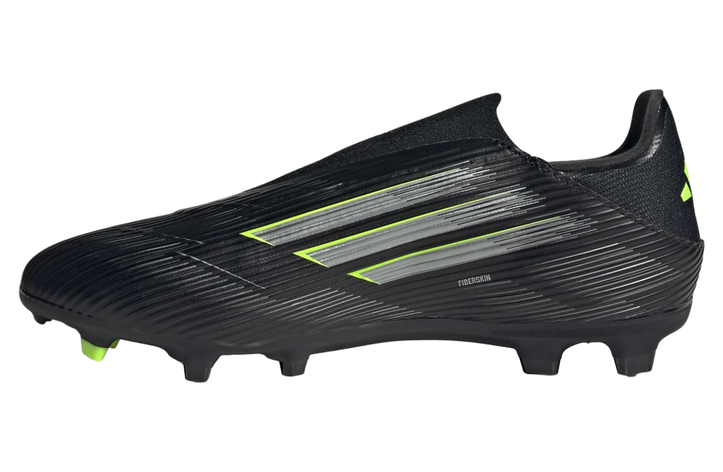 Adidas F50 League Laceless Fg/mg Core Black / Iron Metallic / Lucid Lemon