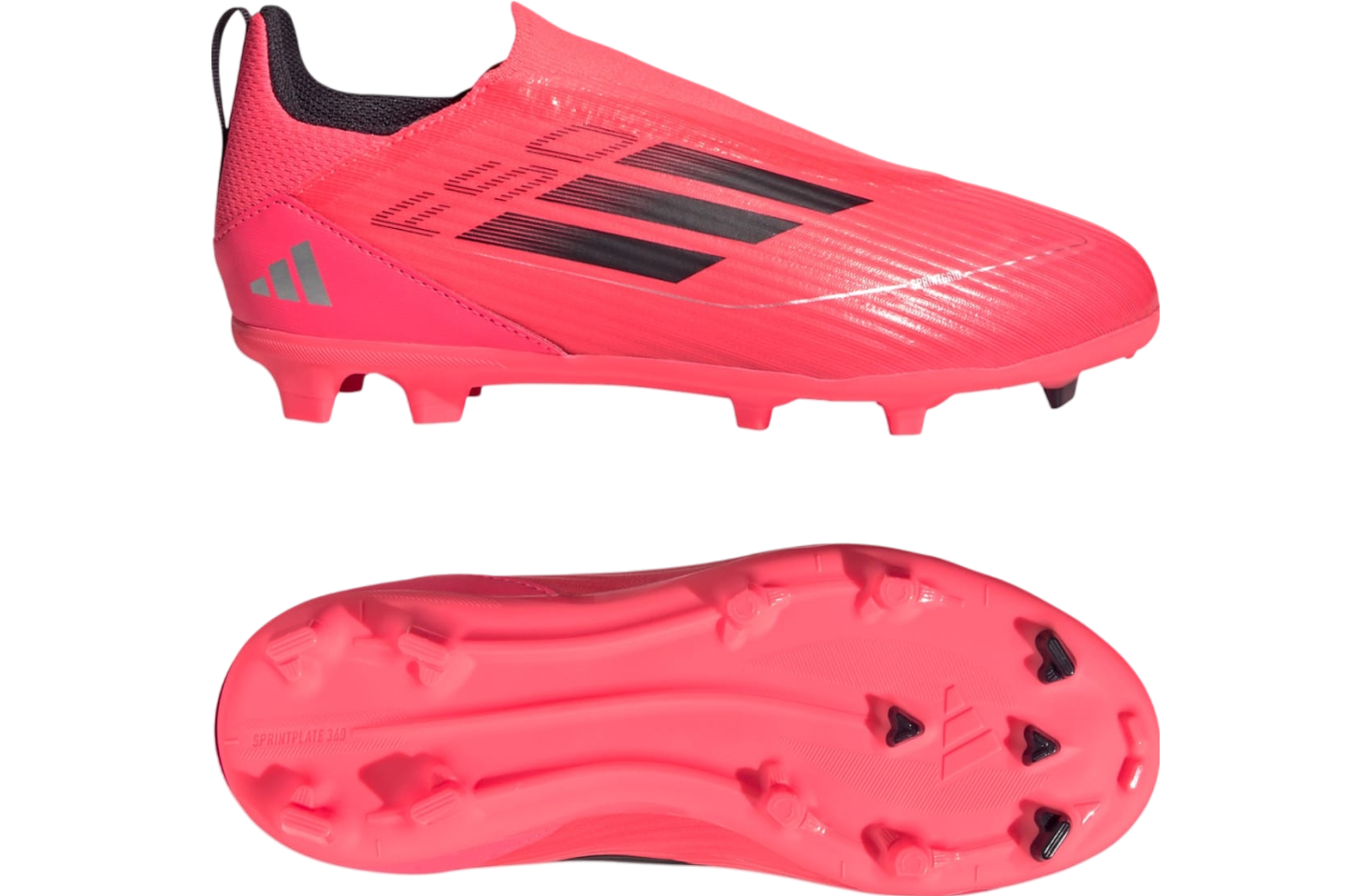 Adidas F50 League Laceless FG/MG GS Turbo / Aurora Black