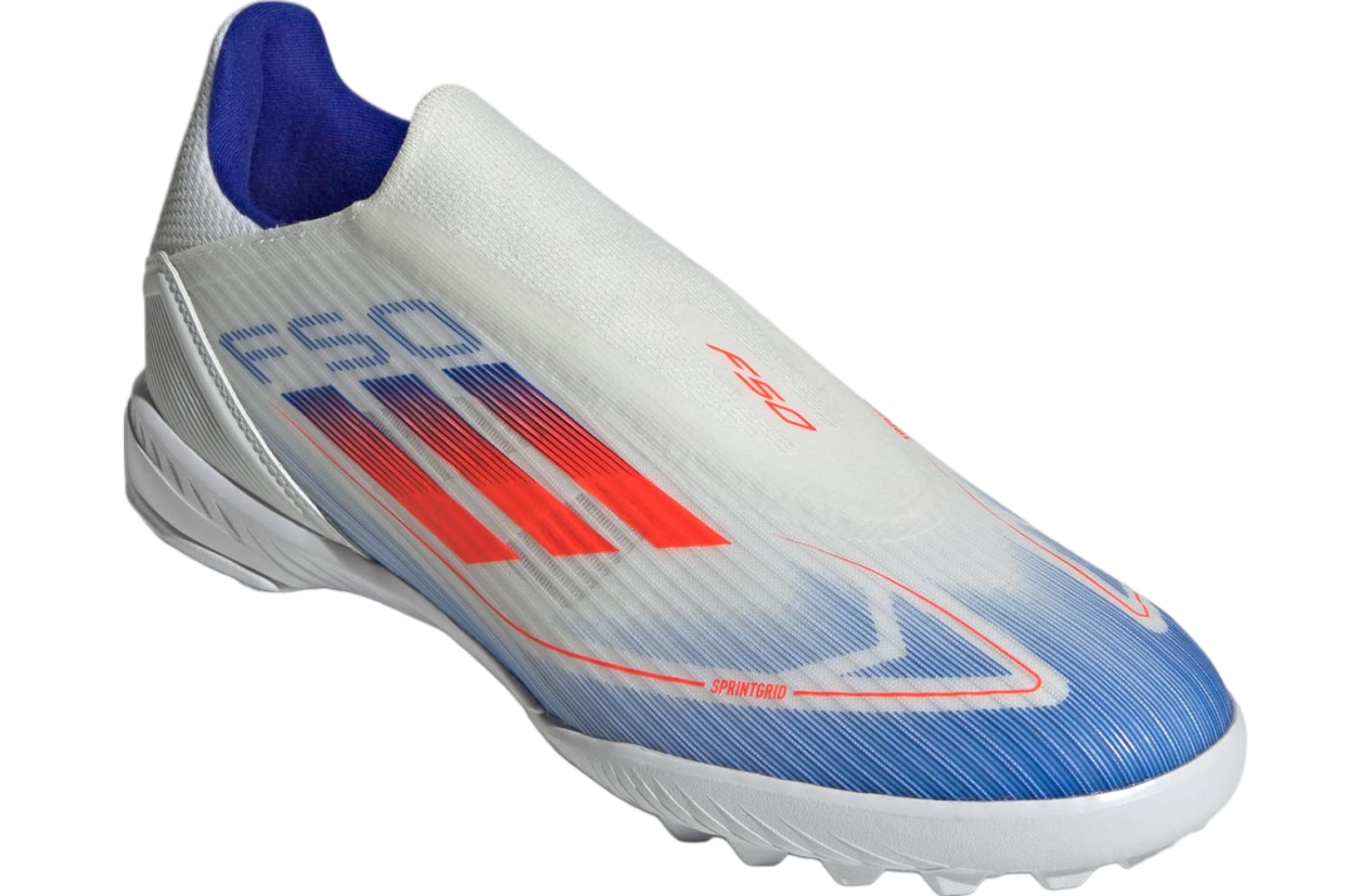 Adidas F50 League Laceless Turf Cloud White / Solar Red