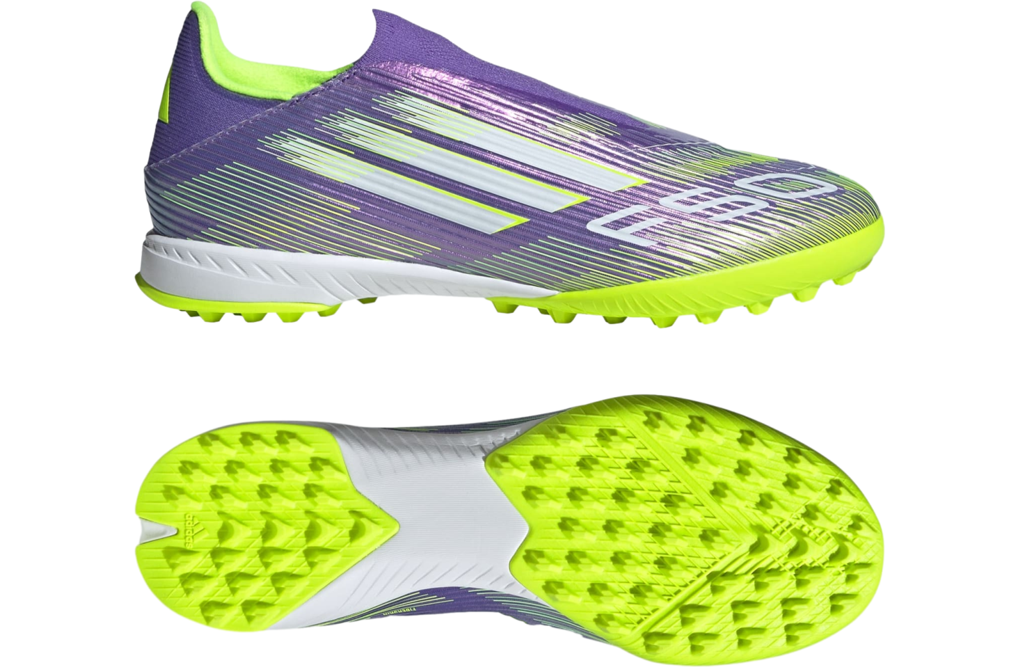 Adidas F50 League Laceless Turf Purple Rush / Cloud White