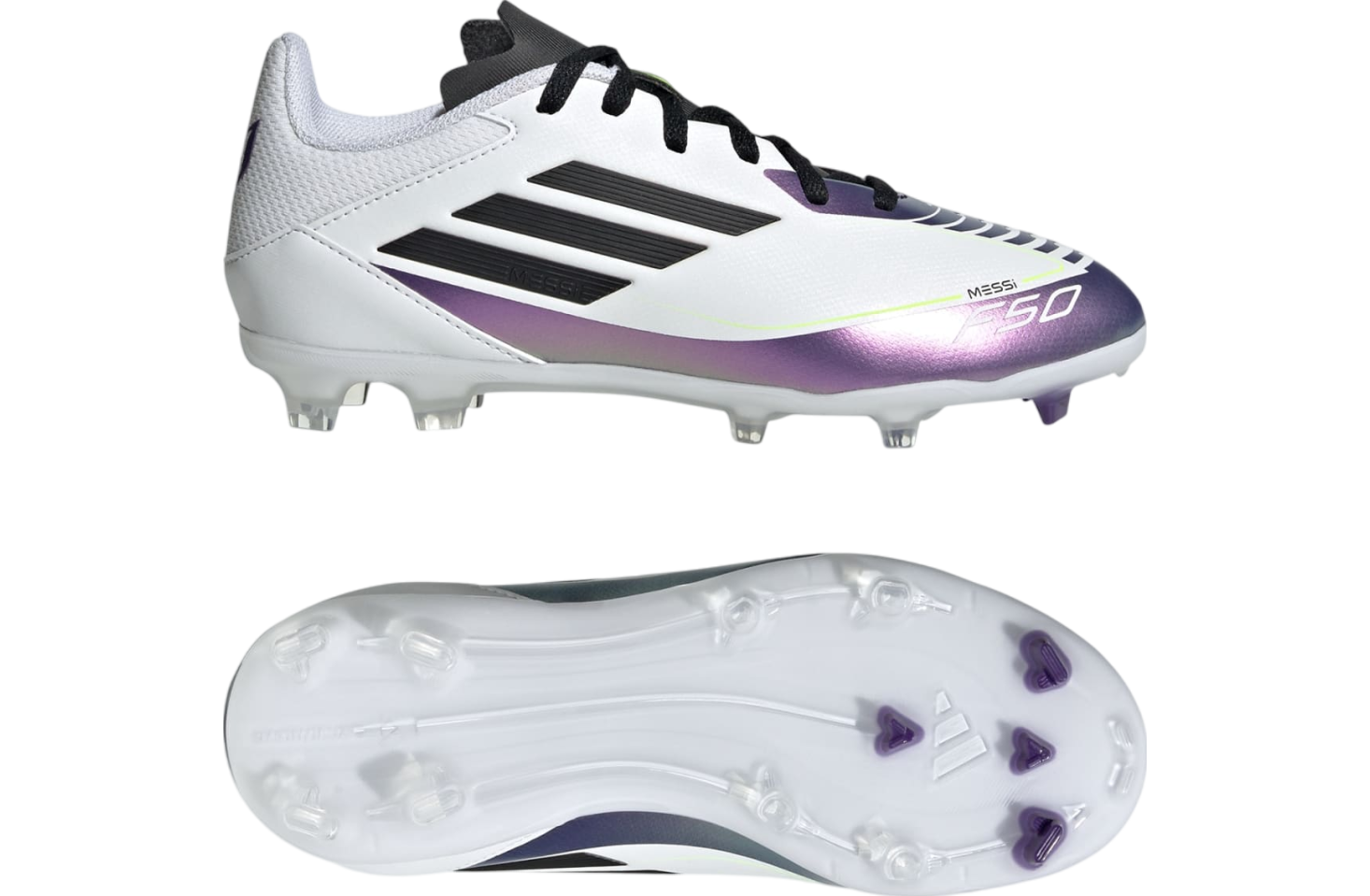 Adidas F50 League Messi FG/MG   GS Cloud White / Core Black