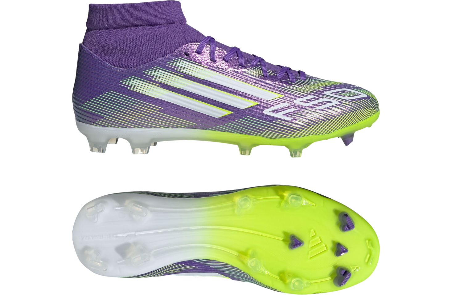Adidas F50 League Mid FG/MG Purple Rush / Cloud White
