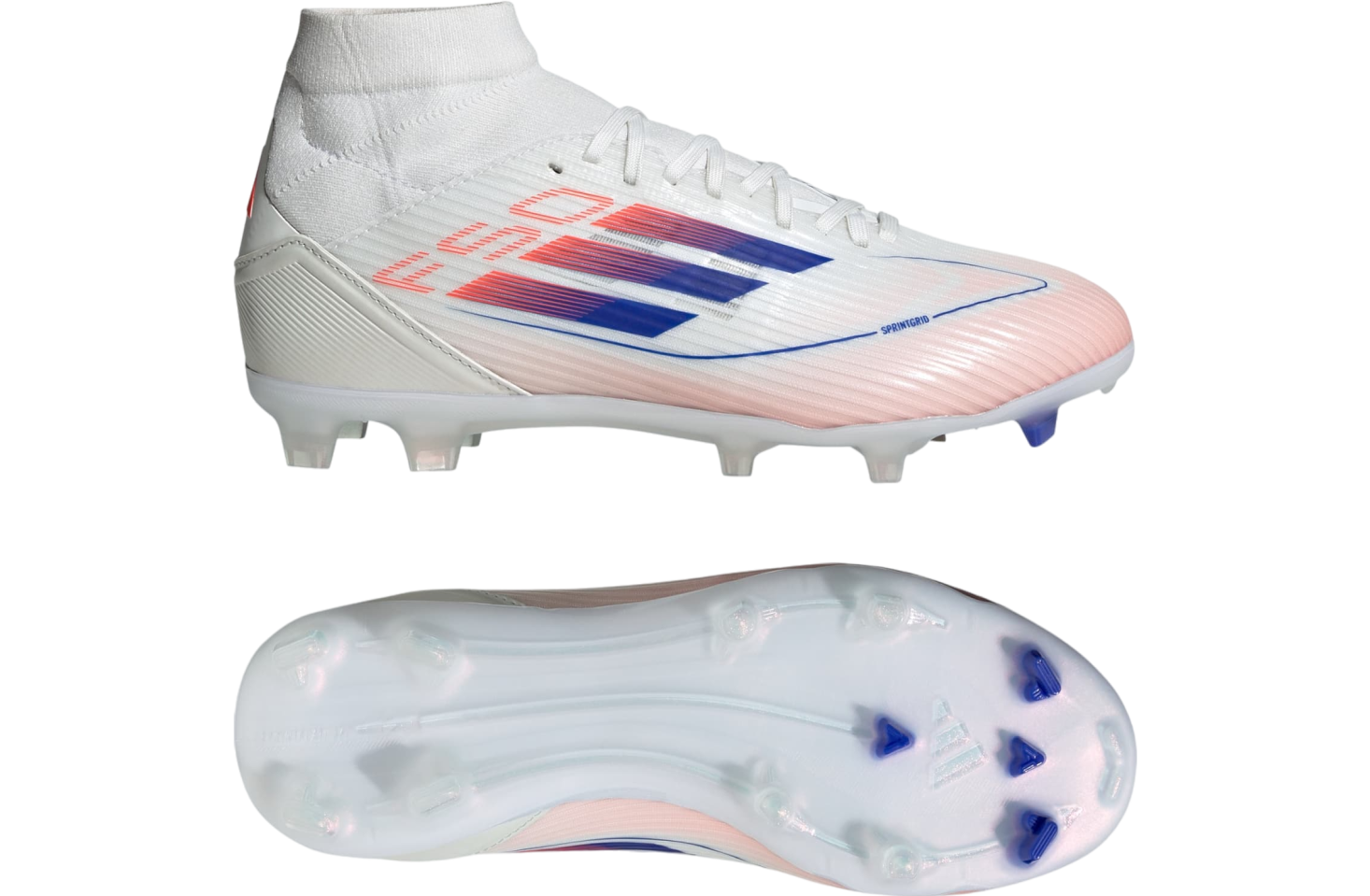 Adidas F50 League Mid FG/MG WMNS Cloud White / Lucid Blue