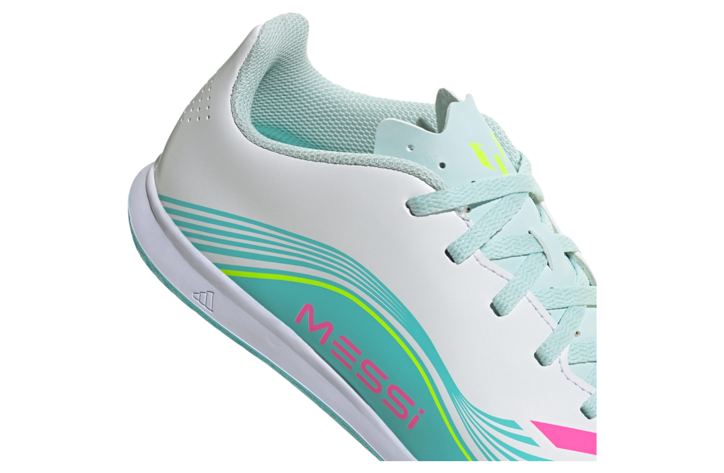 Adidas F50 Messi Club Indoor Socce GS Cloud White / Lucid Pink