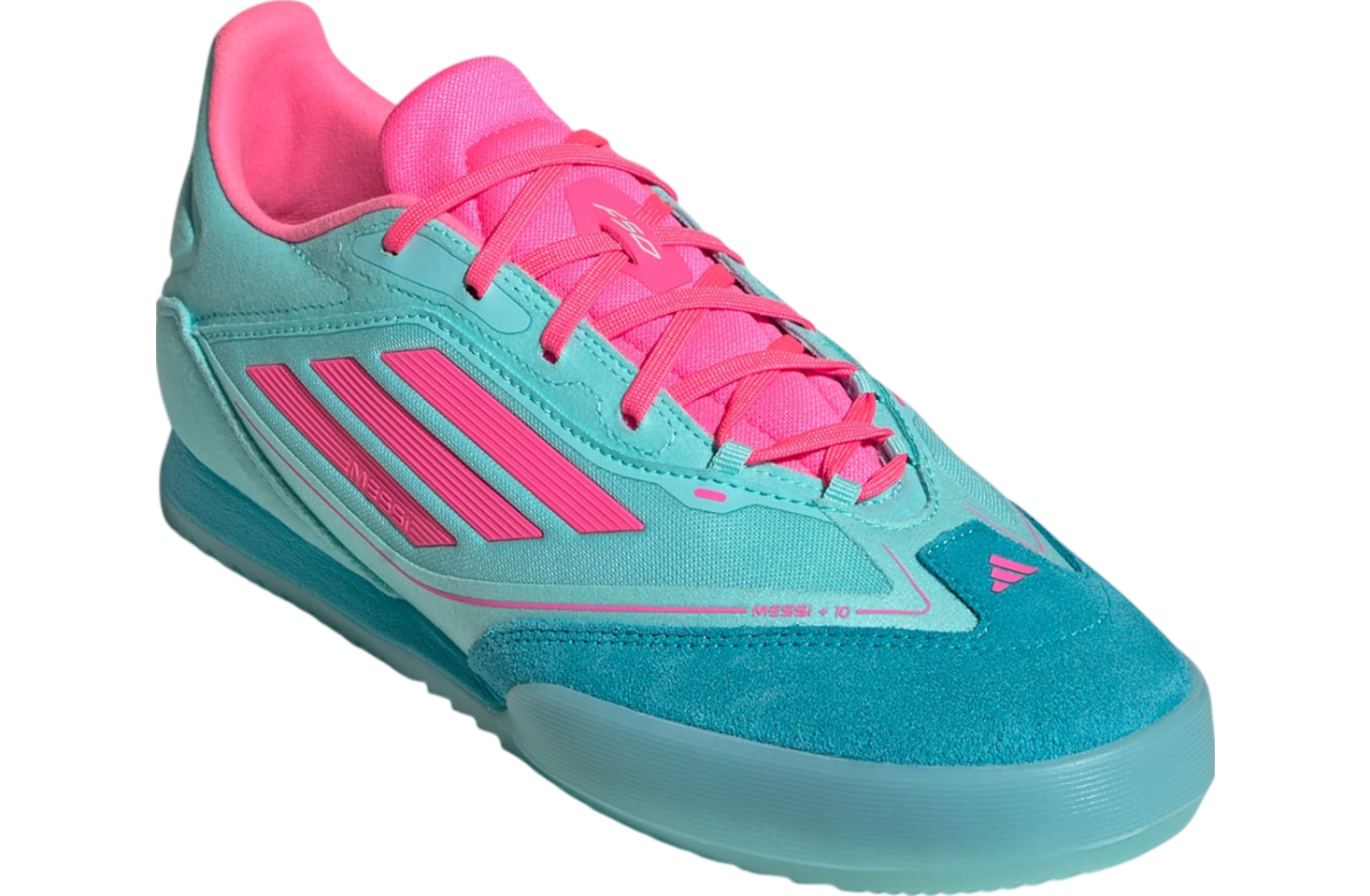Adidas F50 Messi Freestyle Indoor Soccer Flash Aqua / Lucid Pink