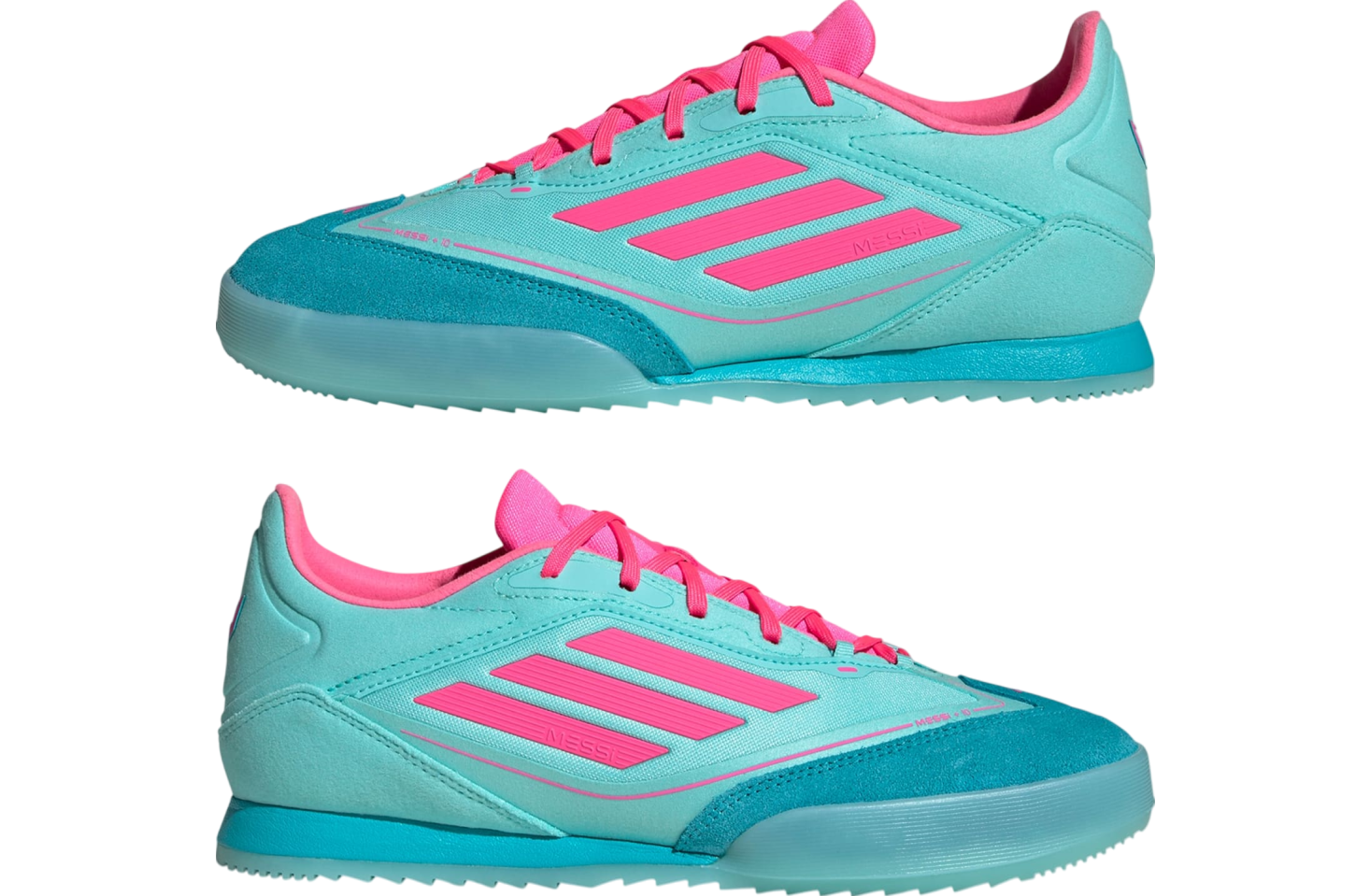 Adidas F50 Messi Freestyle Indoor Soccer Flash Aqua / Lucid Pink