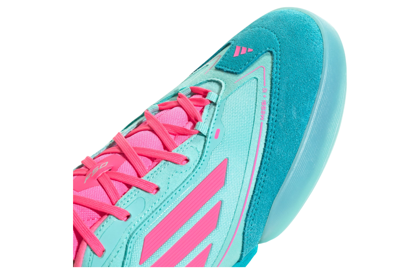 Adidas F50 Messi Freestyle Indoor Soccer Flash Aqua / Lucid Pink