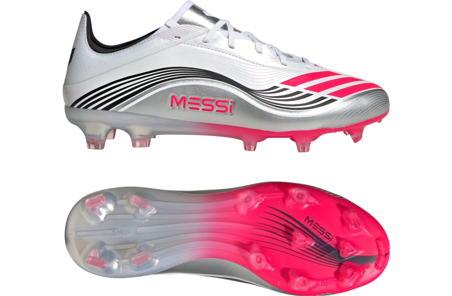 Adidas F50 Messi Pro FG Cloud White / Lucid Red