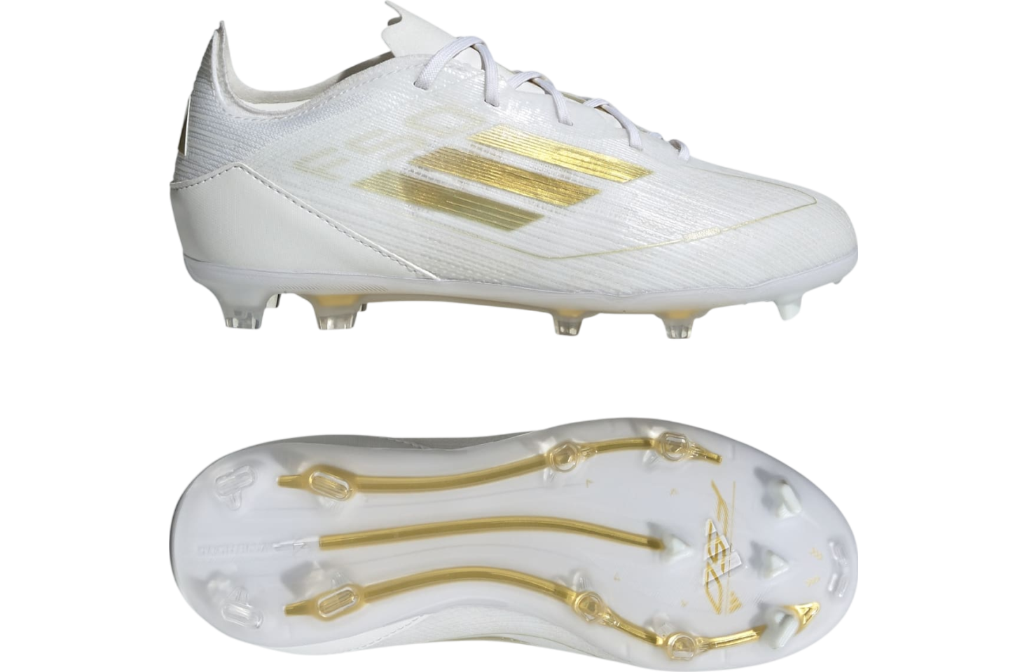 Adidas F50 Pro FG GS Cloud White / Gold Metallic