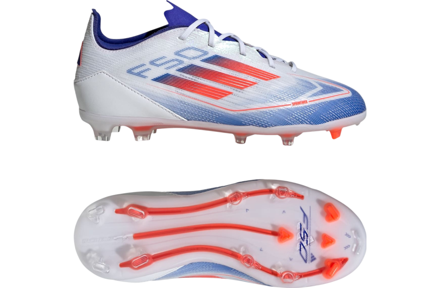 Adidas F50 Pro FG GS Cloud White / Solar Red