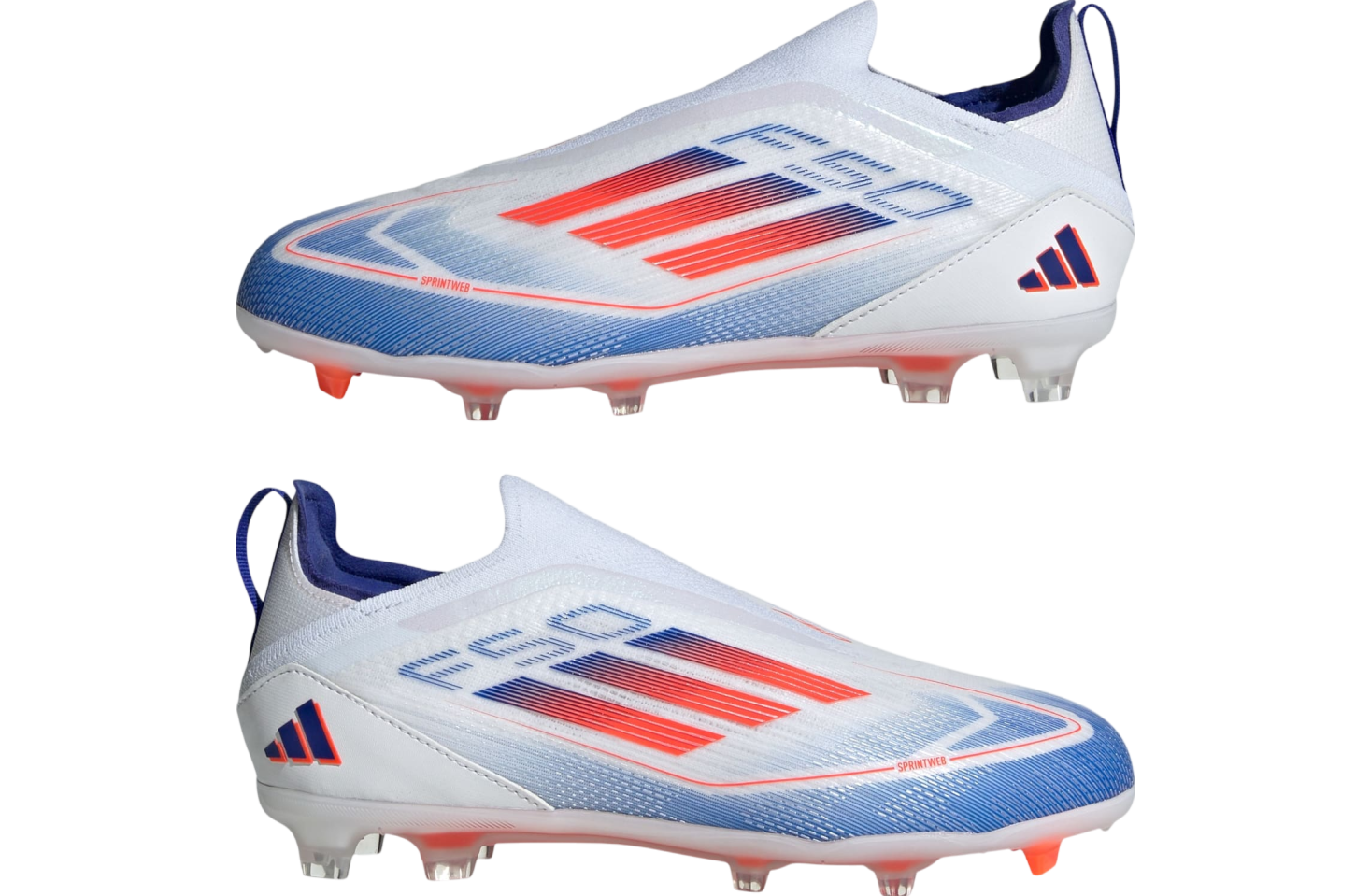 Adidas F50 Pro Laceless FG GS Cloud White / Solar Red