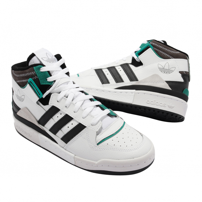 adidas Forum Exhibit Mid Footwear White Core Black Green - Oct 2021 - H01921