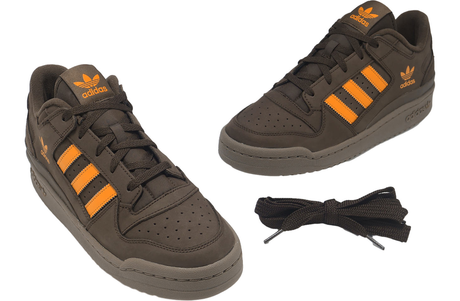 Adidas Forum Low Cl Dark Brown / Orange