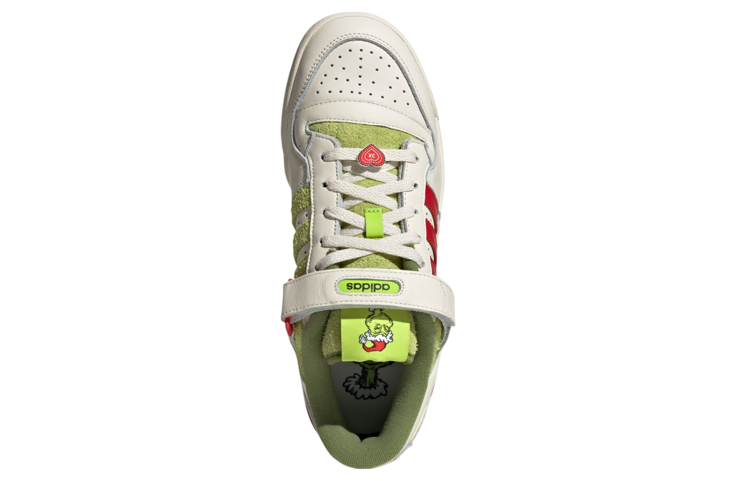 Adidas Forum Low x The Grinch Cream White / Collegiate Red