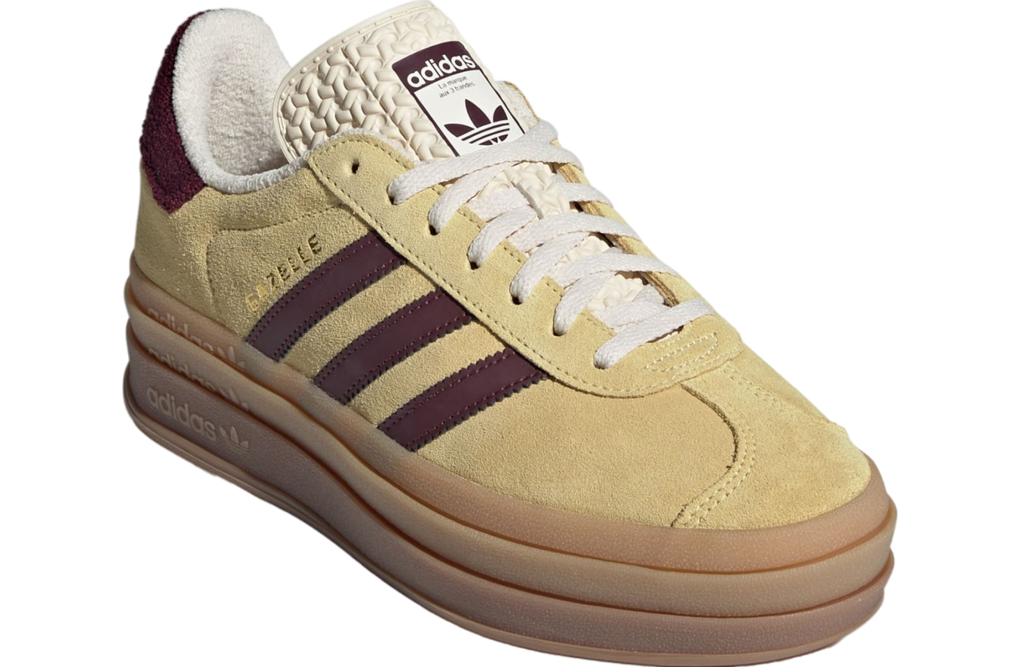 Adidas Gazelle Bold WMNS Almost Yellow / Maroon