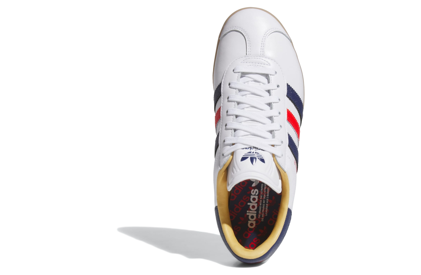 Adidas Gazelle Leather Spikeless Cloud White / Dark Blue