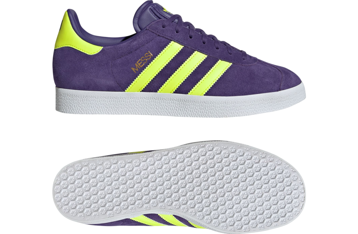 Adidas Gazelle Messi Soccer Purple / Lucid Lemon