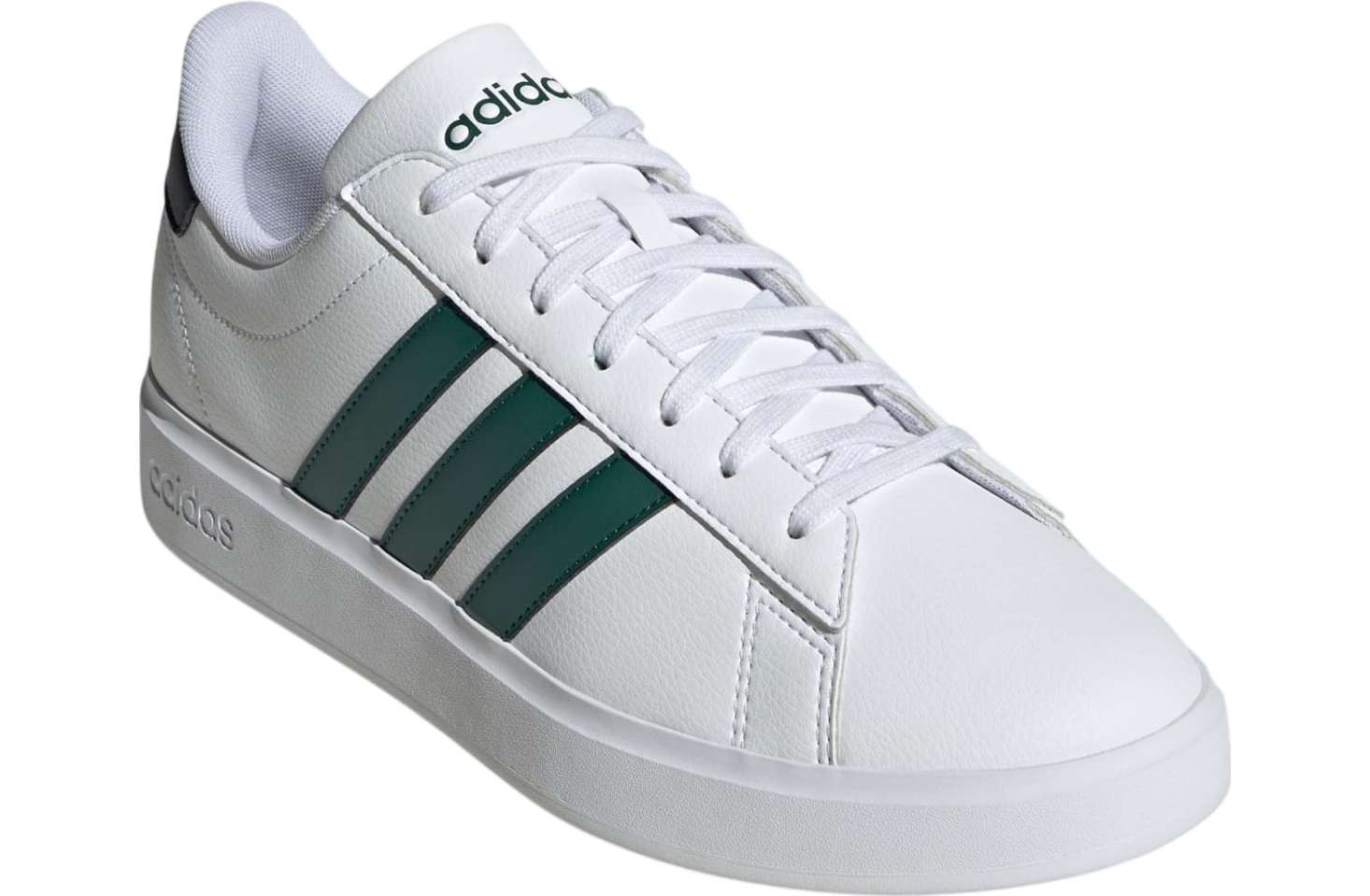 Adidas shoes white with green stripes best sale