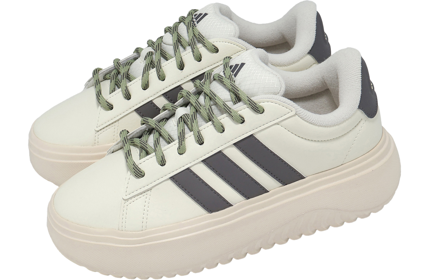 Adidas Grand Court Platform Ivory / Black