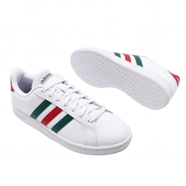 adidas Grand Court White Green Red FW5906
