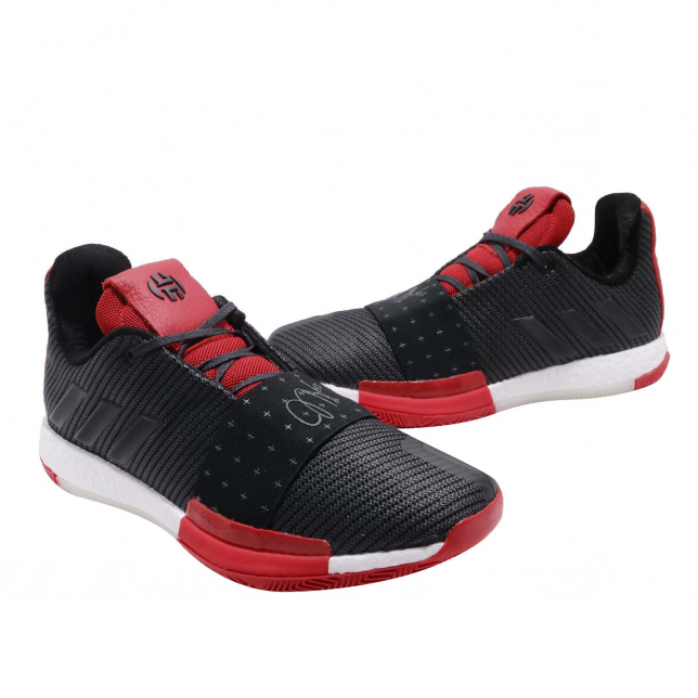 adidas Harden Vol 3 Core Black Grey Scarlet