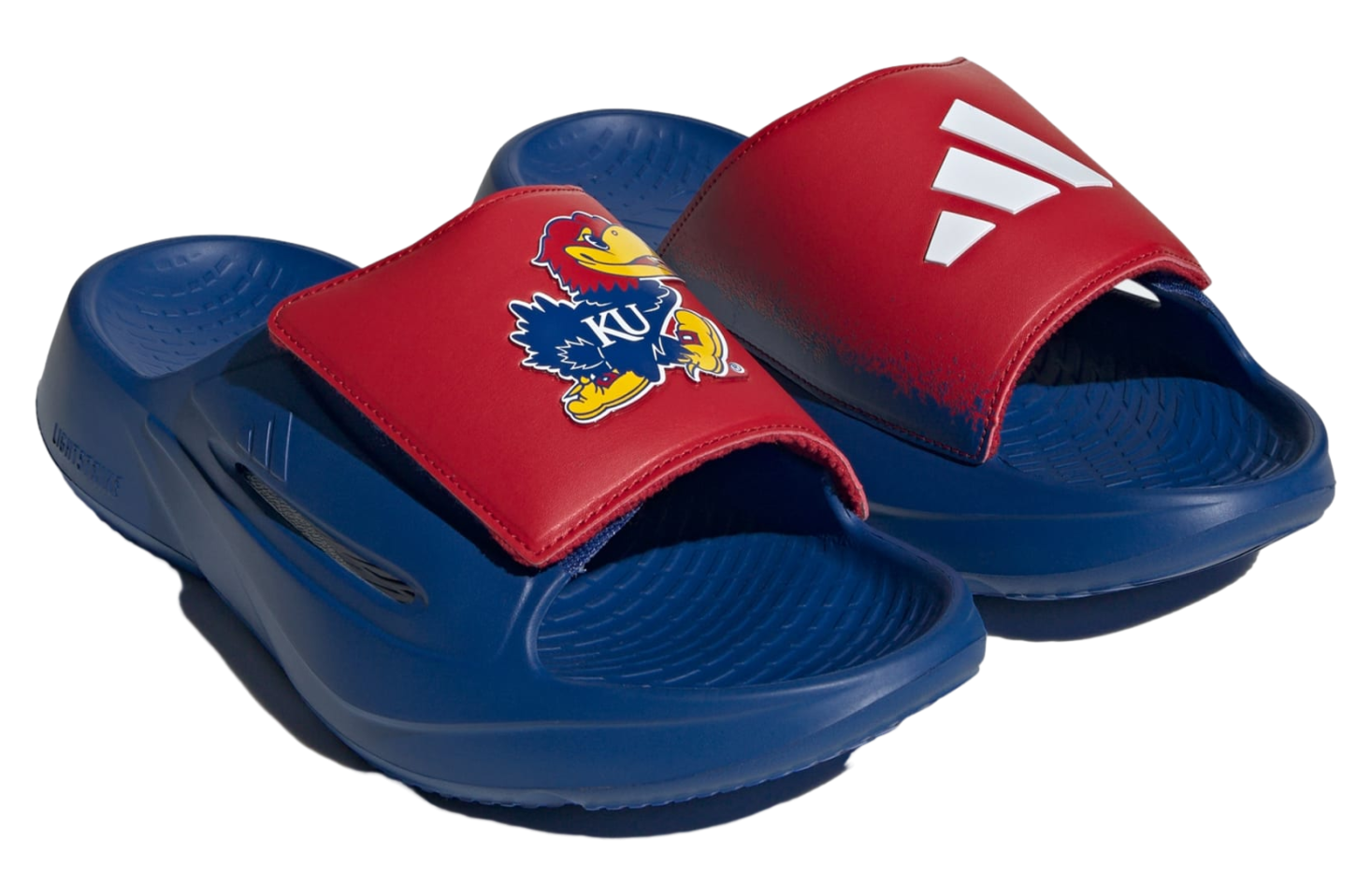 Adidas Kansas Jayhawks Lightblaze Slide Collegiate Royal / Cloud White