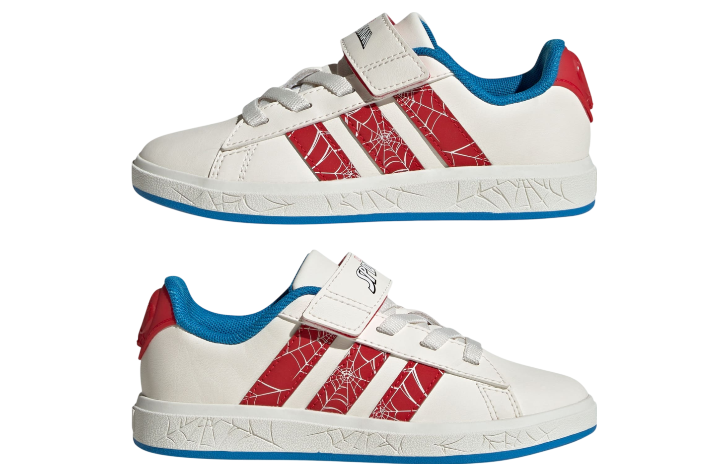 Adidas Marvel Spider-man Grand Court Gs Cloud White / Pure Ruby